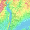 Топографическая карта Westchester County, высота, рельеф