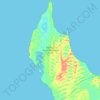 Топографическая карта Francois Peron National Park, высота, рельеф
