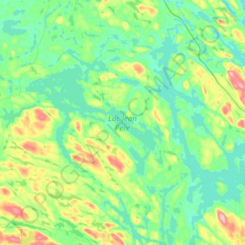 Топографическая карта Lac Jean Pere, высота, рельеф