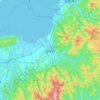 Топографическая карта Идзуми, высота, рельеф