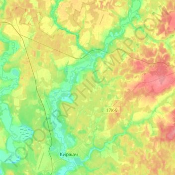 Топографическая карта Горкинское сельское поселение, высота, рельеф