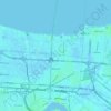 Топографическая карта Metairie, высота, рельеф