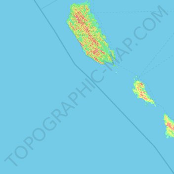 Топографическая карта Mentawai Islands Regency, высота, рельеф