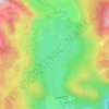 Топографическая карта Angoustrine-Villeneuve-des-Escaldes, высота, рельеф
