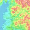 Топографическая карта Lancashire, высота, рельеф