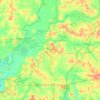 Топографическая карта Gibson County, высота, рельеф