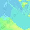 Топографическая карта Бейсугский лиман, высота, рельеф