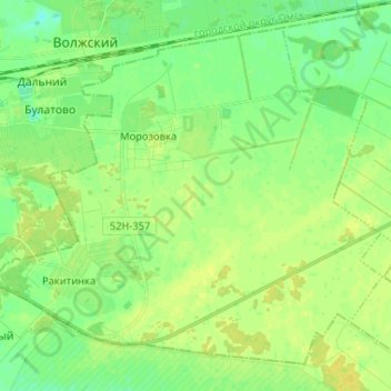 Топографическая карта Морозовское сельское поселение, высота, рельеф
