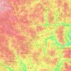 Топографическая карта Лужа, высота, рельеф