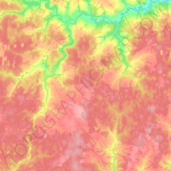 Топографическая карта сельское поселение Деревня Аристово, высота, рельеф