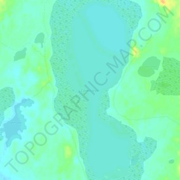 Топографическая карта Сотозеро, высота, рельеф