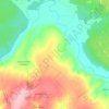Топографическая карта Луньгинско-Майданское сельское поселение, высота, рельеф