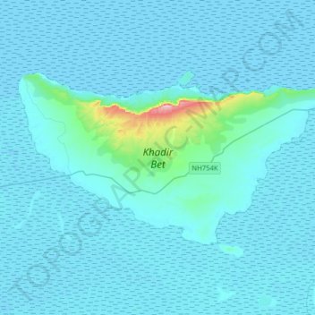 Топографическая карта Khadir Bet, высота, рельеф