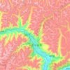 Топографическая карта Ньингчи, высота, рельеф