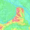 Топографическая карта Ока, высота, рельеф