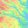 Топографическая карта Virginia Peninsula, высота, рельеф