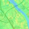 Топографическая карта округ Невская застава, высота, рельеф