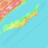 Топографическая карта Хужирское сельское поселение, высота, рельеф
