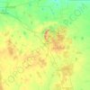 Топографическая карта Бурабайский район, высота, рельеф