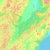 Топографическая карта Мильковский муниципальный округ, высота, рельеф