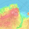 Топографическая карта Поморское воеводство, высота, рельеф