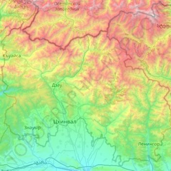 Топографическая карта грузия