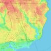 Топографическая карта Pensacola, высота, рельеф