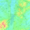 Топографическая карта 长春净月高新技术产业开发区, высота, рельеф