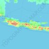 Топографическая карта Java, высота, рельеф