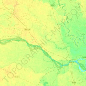 Топографическая карта Gola, высота, рельеф