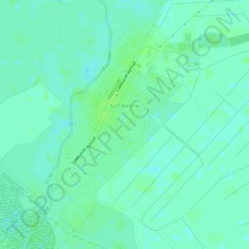 Топографическая карта Хотомель, высота, рельеф