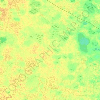 Топографическая карта Утинское сельское поселение, высота, рельеф