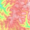 Топографическая карта эль-Бира, высота, рельеф