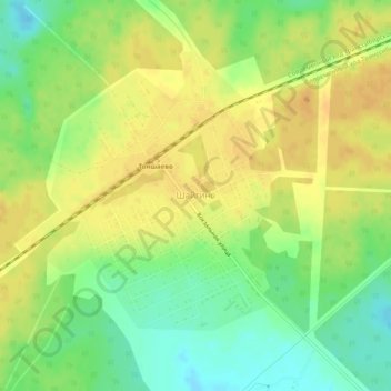 Топографическая карта Шайгино, высота, рельеф