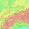 Топографическая карта Швейцария, высота, рельеф