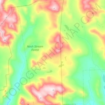 Топографическая карта Odell, высота, рельеф