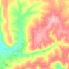 Топографическая карта сельское поселение Красная Поляна, высота, рельеф