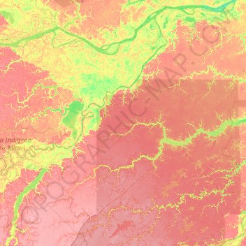 Топографическая карта Beruri, высота, рельеф
