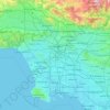 Топографическая карта Лос-Анджелес, высота, рельеф