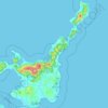 Топографическая карта 石垣島, высота, рельеф