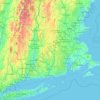 Топографическая карта Массачусетс, высота, рельеф