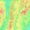 Топографическая карта Vermont, высота, рельеф