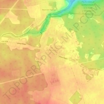 Топографическая карта Лопухинка, высота, рельеф