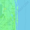 Топографическая карта West Palm Beach, высота, рельеф