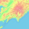 Топографическая карта Олюторский район, высота, рельеф