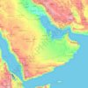 Топографическая карта Аравийский полуостров, высота, рельеф