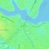 Топографическая карта Cinco Bayou, высота, рельеф