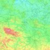 Топографическая карта Саксония-Анхальт, высота, рельеф