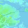 Топографическая карта Ocean Pines, высота, рельеф