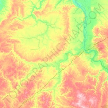 Топографическая карта сельское поселение Чикшино, высота, рельеф